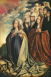 María la Mediadora con Juana la Loca (1479-1555) y su séquito, panel derecho de un retablo